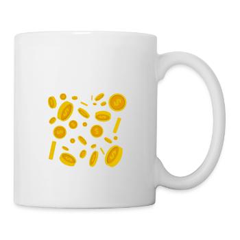 Pièces de monnaie de capitalisme cadeau argent - Mug blanc - blanc - Droite