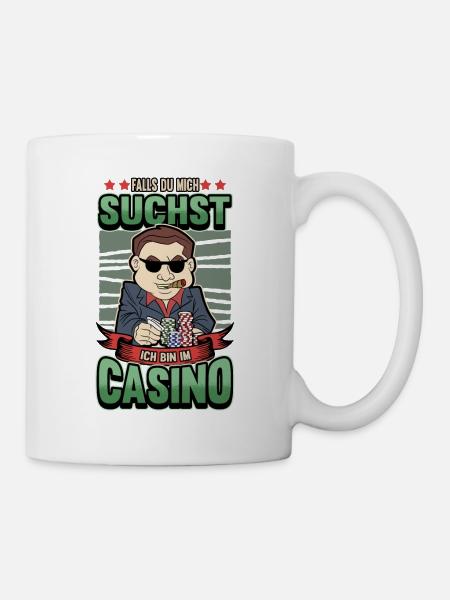 Lustig Poker Casino Glücksspiel Spruch Geschenk - Tasse - Weiß