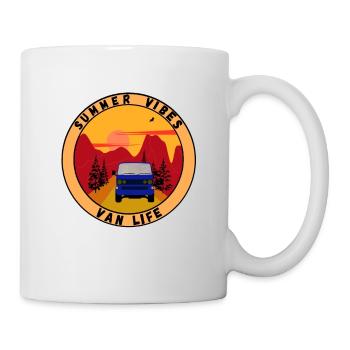 Summer Vibes Van Life - Tasse - Weiß - Rechts
