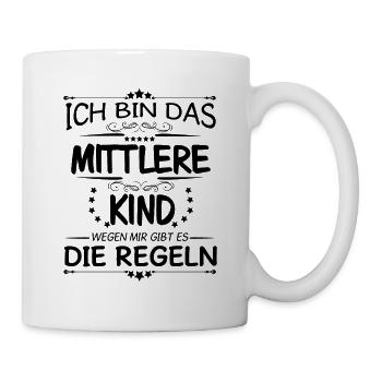 Familie Kinder mittleres Kind - Tasse - Weiß - Rechts