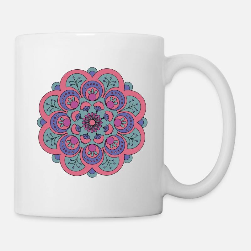 Mandala spirituel rose - Mug blanc - blanc