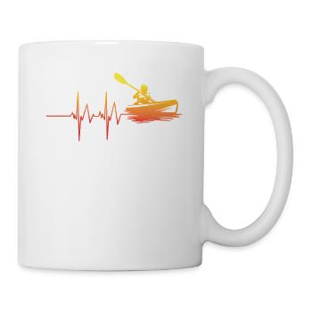 Kajak Wasser Sport Herz Geschenk - Tasse - Weiß - Rechts
