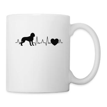 Bayerischer Gebirgsschweisshund Herzschlag BGS - Tasse - Weiß - Rechts