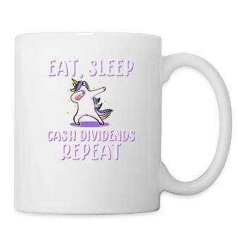 Dab Dabbing Unicorn Dividends from Stock Loves - Mug blanc - blanc - Droite