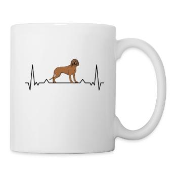 Bayerischer Gebirgsschweisshund Herzschlag BGS - Tasse - Weiß - Rechts