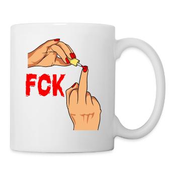 FCK AFD Design Gegen Rassismus Faschismus - Tasse - Weiß - Rechts