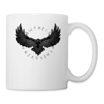 Odins Raben Runen Wikinger - Tasse - Weiß - Rechts