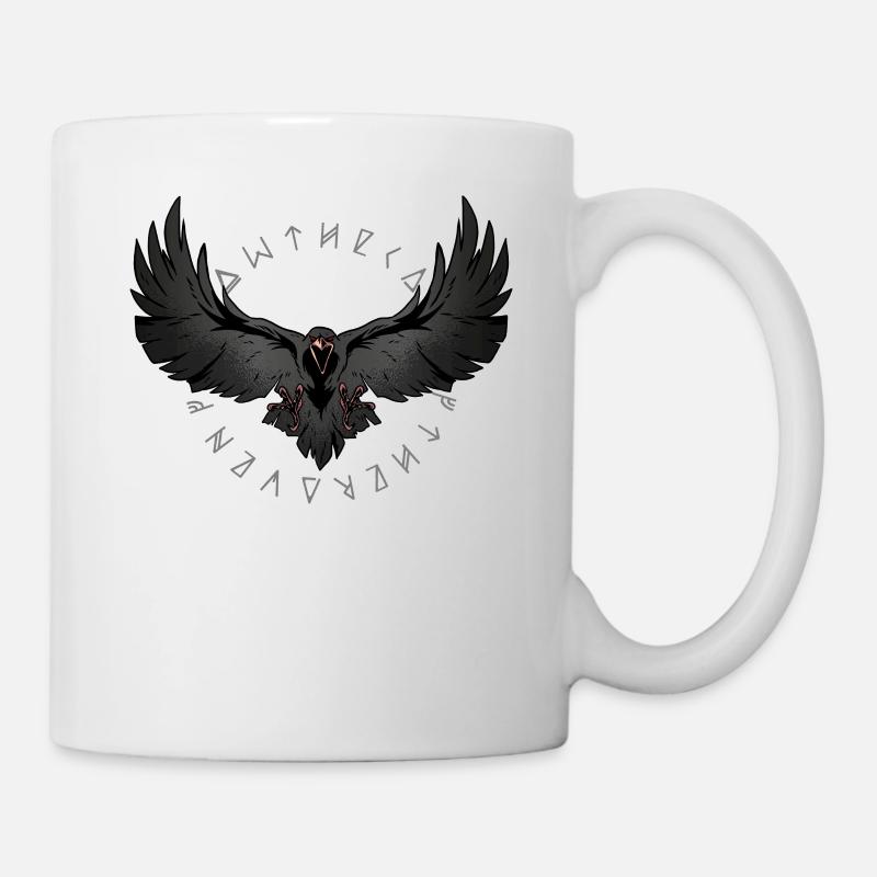 Les runes corbeaux d'Odin Vikings - Mug blanc - blanc