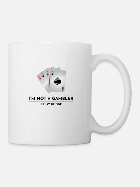 Kartenspiele Casino Bridge Player Glücksspielgeschenk - Tasse - Weiß