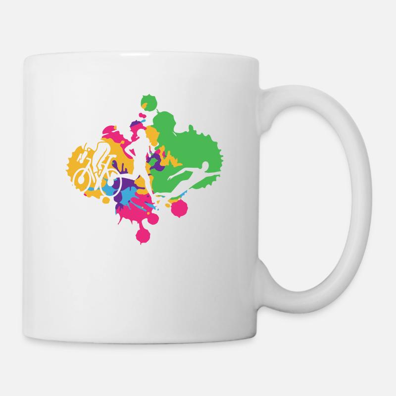 Triathlete Swimmer Cyclist Runner Vintage - Tasse - Weiß