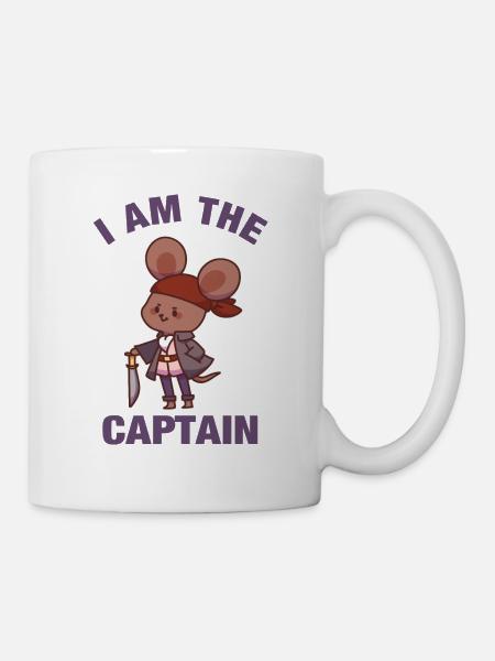 Maus Kapitän Chef Pirat Räuber Kinder - Tasse - Weiß