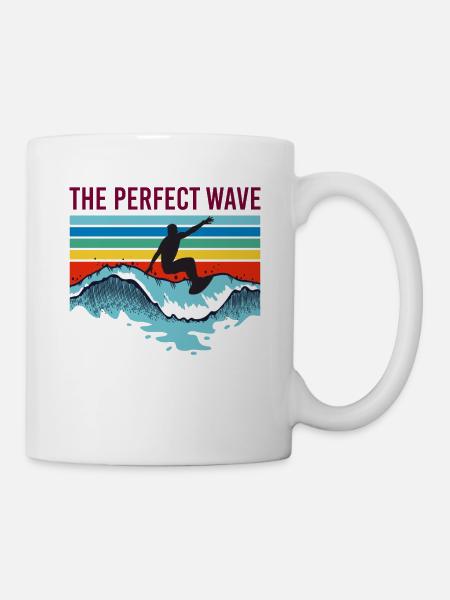 Surfen Surfer the perfect wave Geschenk - Tasse - Weiß