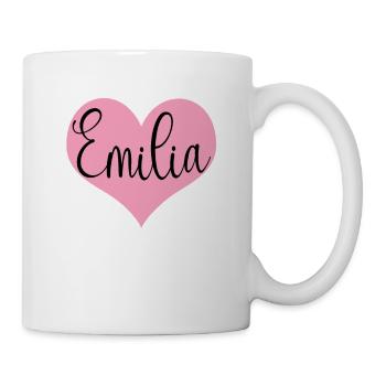 Nom de jeune fille | Prénom | Émilie - Mug blanc - blanc - Droite