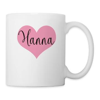 Mädchenname | Vorname | Hanna - Tasse - Weiß - Rechts