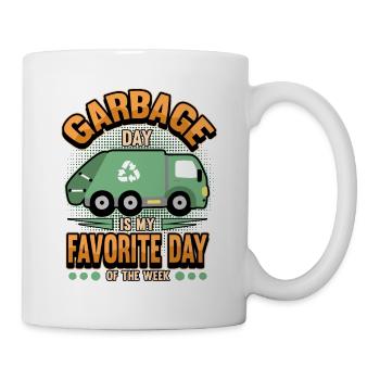 Funny garbage collection garbage truck garbage man gift - Mug - white - Right