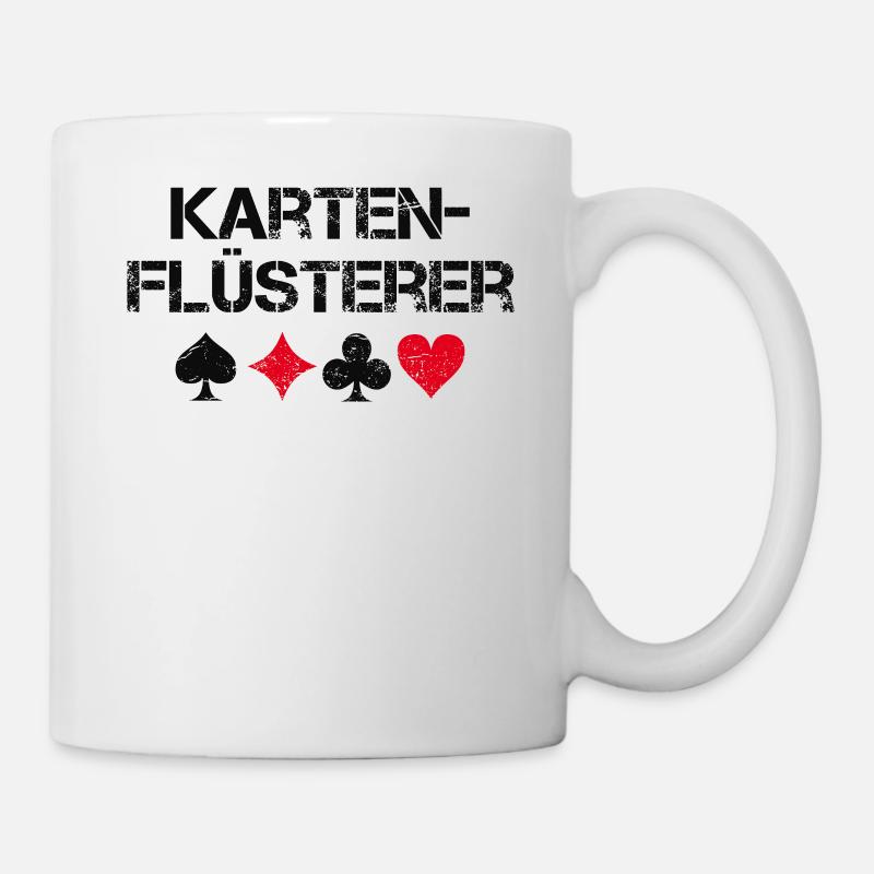 Kartenflüsterer Spielkarten Karten Geschenk - Tasse - Weiß