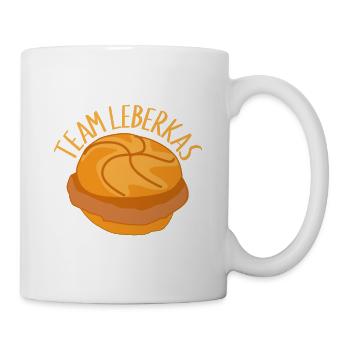 Team Leberkas Leberkäse in Semmel - Tasse - Weiß - Rechts