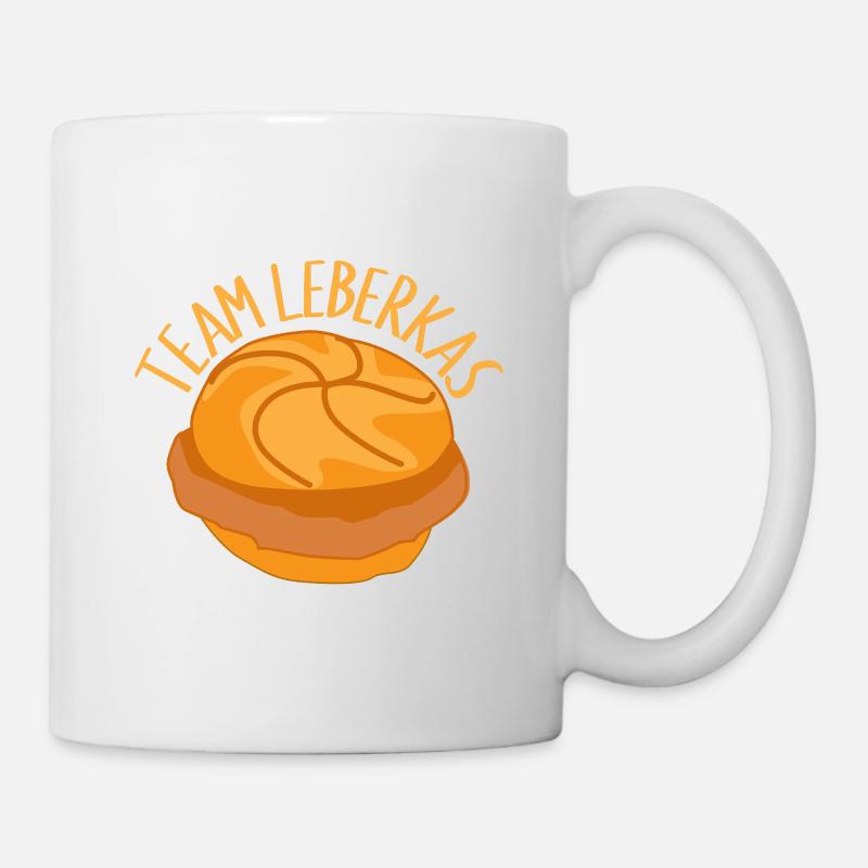 Team Leberkas Leberkäse in Semmel - Tasse - Weiß