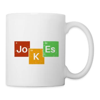 Ich erzähle Papa regelmäßig Witze - Tasse - Weiß - Rechts