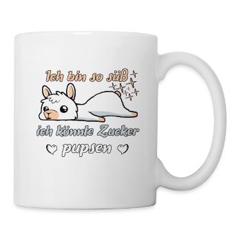 Lama - Ich bin so süß! Baby Kinder & Damen - Tasse - Weiß - Rechts