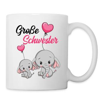 Große Schwester Elefant - Tasse - Weiß - Rechts
