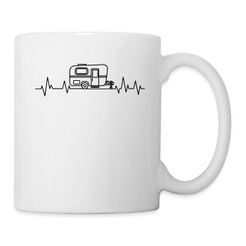 Caravan Heartbeat Camping Camper - Mug - white - Right