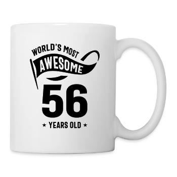 56 Jahre altes Geschenk | Geschenkideen zum 56. Geburtstag - Tasse - Weiß - Rechts