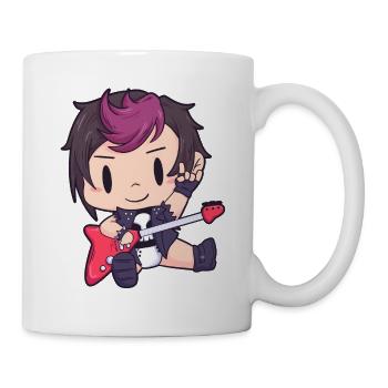 Baby Electric Guitar Hard Rock Metal Music - Mug - white - Right