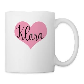 Mädchenname | Vorname | Klara - Tasse - Weiß - Rechts