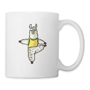 Alpaka Lama Landwirt Bauer Lustige - Tasse - Weiß - Rechts