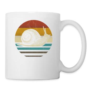 Escargot vintage retro cadeau coureur jogger - Mug blanc - blanc - Droite