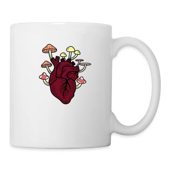 Champignons Cueilleurs Mycologie Champignons Coeur Beats Champignon Coloré - Mug blanc - blanc - Droite