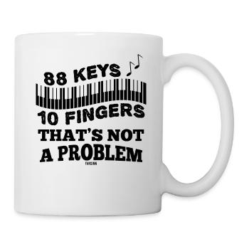 Piano Keyboard Piano Gift Keys - Mug - white - Right