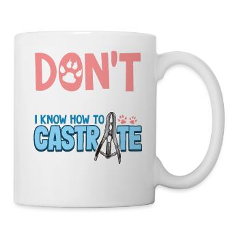 Veterinarian Castration Animal Doctor Castrate Jok - Mug - white - Right