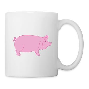 Juste une fille qui aime les cochons drôle de cochon amoureux des animaux - Mug blanc - blanc - Droite