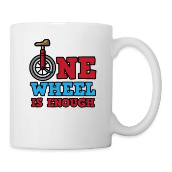 Monocycle One Wheel Monocylce est assez d'équilibre - Mug blanc - blanc - Droite