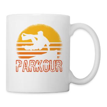 Parkourläufer Race Running Jumping Freilaufender - Tasse - Weiß - Rechts