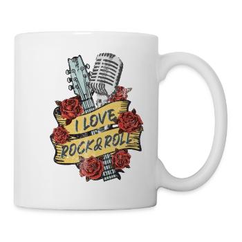 Rock and roll - Mug blanc - blanc - Droite