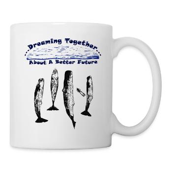 sperm whale dreaming together - Mug - white - Right
