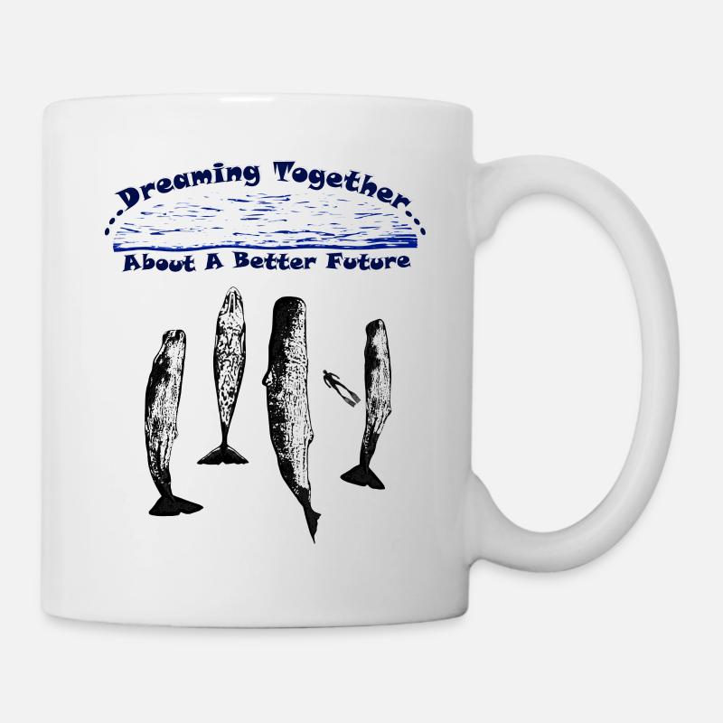 spermwhale dreaming together - Tasse - Weiß