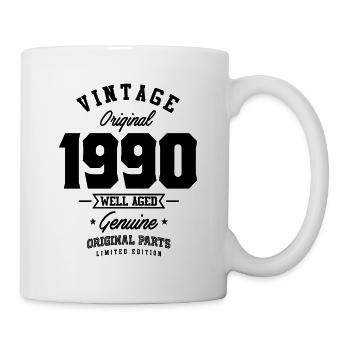 Millésime 1990 Né en 1990 Anniversaire rétro - Mug blanc - blanc - Droite
