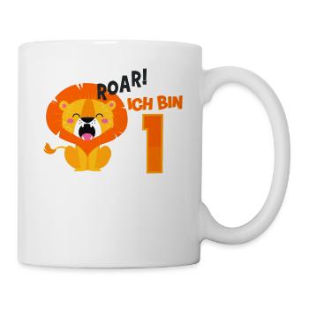 1er anniversaire Lion - Mug blanc - blanc - Droite