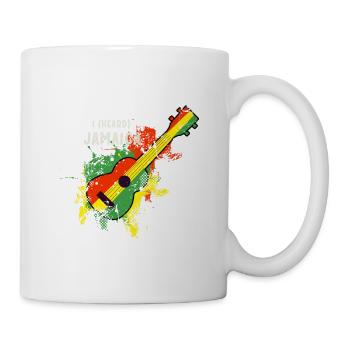 Jamaica Gitarre Musikinstrument - Tasse - Weiß - Rechts