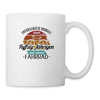 Birthday Bicycle 1970 50 Years Old Vintage Bike - Mug - white - Right