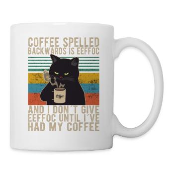 Coffee spelled backwards is Eeffoc Kaffee Morning - Mug - white - Right