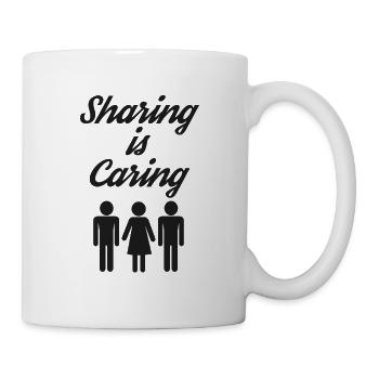 Kinky Adult Humor Gift Sharing is Caring - Mug - white - Right