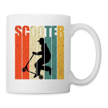 Scooter - Tasse - Weiß - Rechts