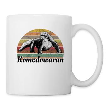 Komodowaran Komodo Reptilien Vintage - Tasse - Weiß - Rechts