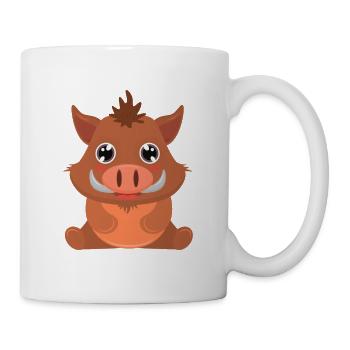 Wildschwein - Tasse - Weiß - Rechts
