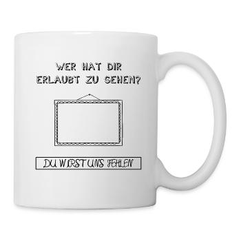 Abschiedsgeschenk zum Unterschreiben - Tasse - Weiß - Rechts
